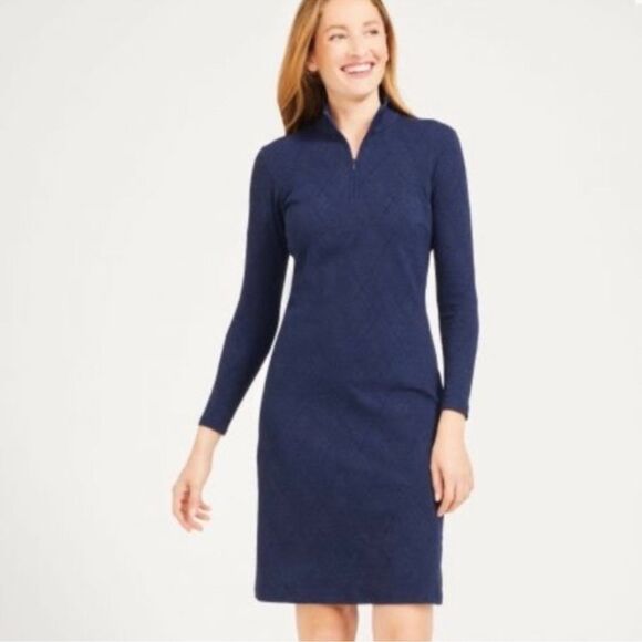 J. McLaughlin Bedford Dress 1/2 Zip Bainbridge Malkata Print Size M - Picture 1 of 9